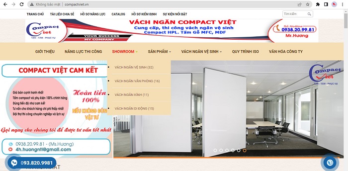 Công ty làm vách ngăn văn phòng Compact Việt